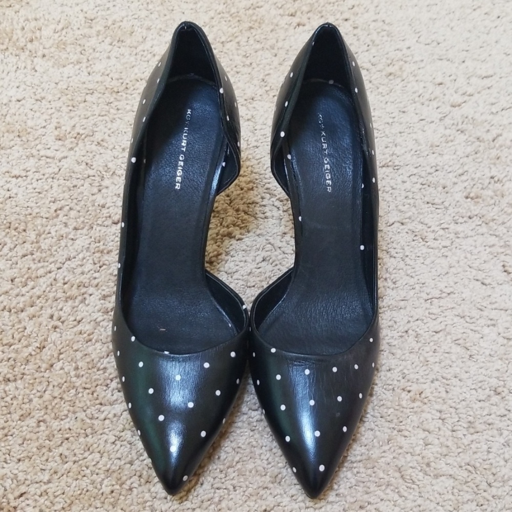 Kg Kurt Geiger Black Polka Dots Size 41 Heels